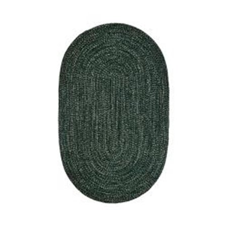 WORK-OF-ART 22 x 40 in. Chenille Reversible Rug - Emerald & Diluth Tweed WO2635548
